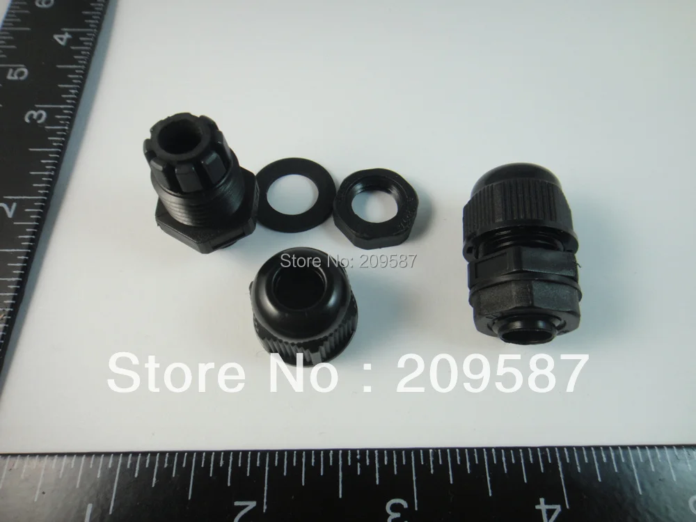 10pcs Metric Thread Nylon Electric Cable Waterproof Cable Gland M18*1.5