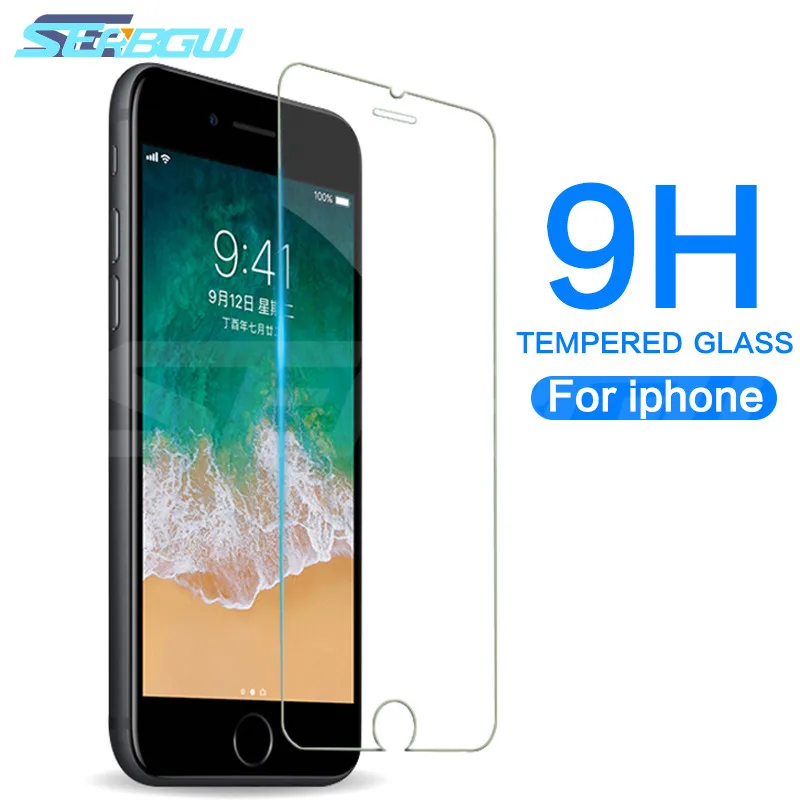 

9H Protective Glass For iPhone 6 7 Plus 5 5s SE 6 6S 8 Plus XS Max XR Glass iPhone 7 8 X Screen Protector Glass On iPhone 7 6S 8