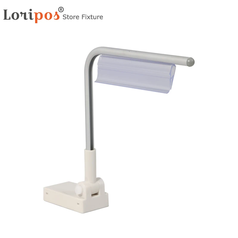 Supermarket Metal Shelf Mounted Poster Clip Stand Refrigerator