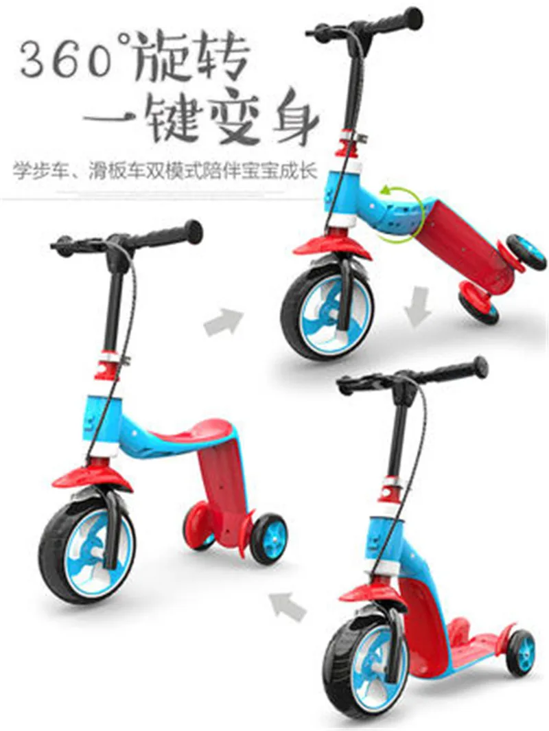 

Baby Scooter Tricycle Baby 3 In 1 Balance Bike Balance Car Ride On Toys Kids Christmas gifts High Quality Tricycle