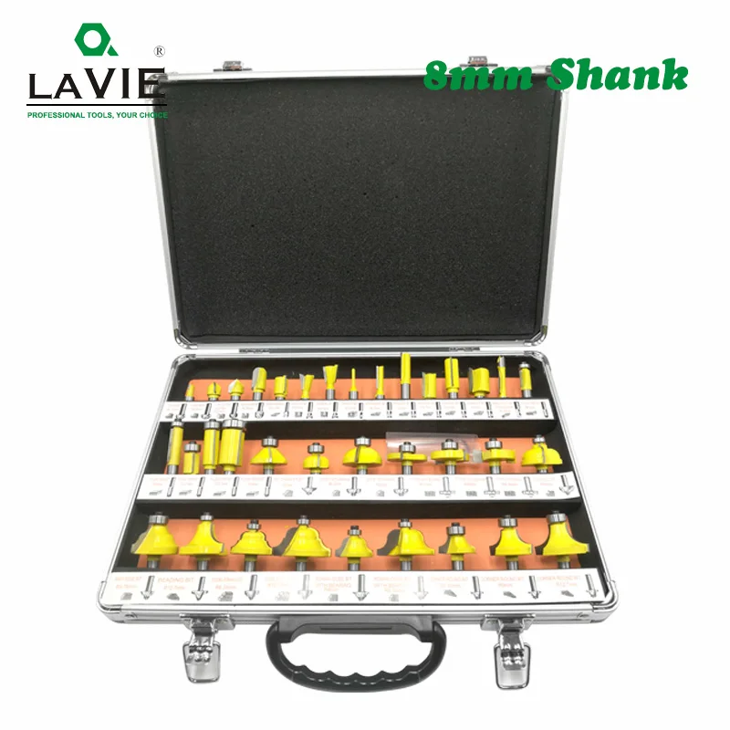 US $24.70 35pcs 8mm Shank Woodworking Router Bits Flush Straight Chamfer Trimming Bits Diy Milling Cutter For Wood Engraving Tool Mc02008