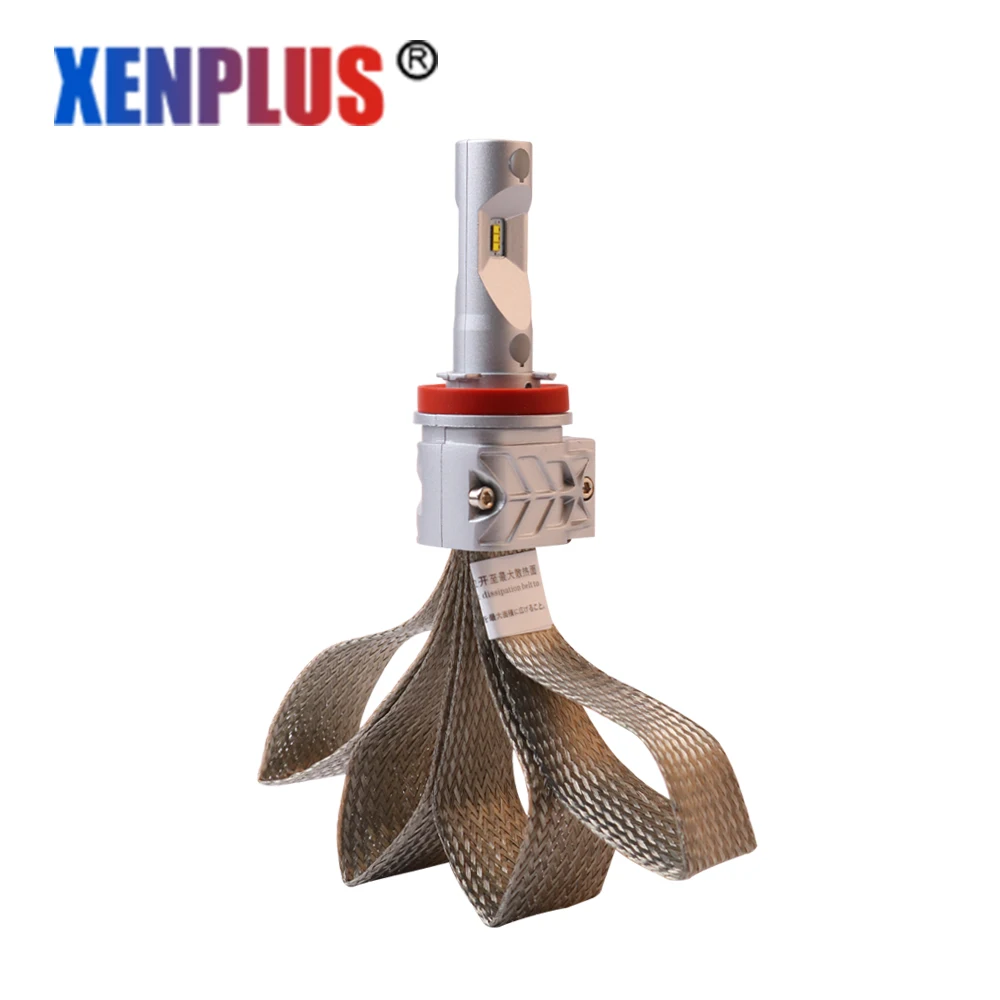 Xenplus H7 светодиодный автомобильный светильник ZES Chip Head H4 H8 H11 Hb3 Hb4 H10 9005 9006 9007 5202 12 В