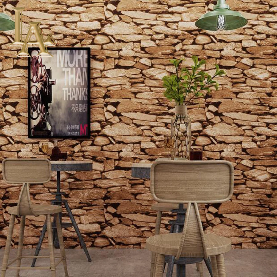 

Deep Embossed 3D Brick Wall Paper Modern Vintage Brick Stone Pattern Paper Wallpaper Roll For living room Wall covering Decor