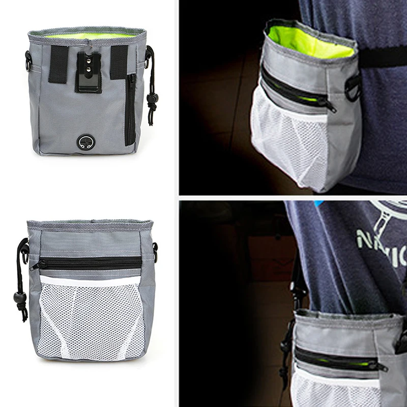 Новая сумка для питомцев, сумки для дрессировки собак, портативная Съемная карманная сумка для корма для собак, Интерактивная поясная сумка для щенков