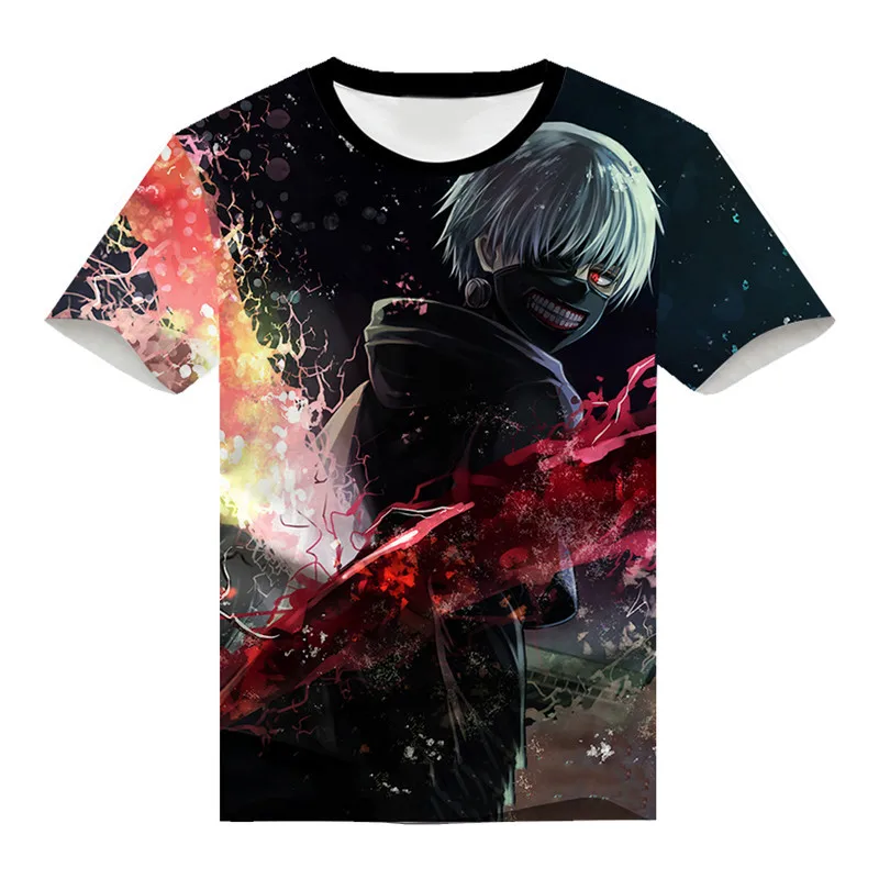 7 Токио вурдалак футболка Японии аниме косплей Ken kaneki костюм удобные молоко волокно футболка для мужчин женщин футболки - Цвет: 7