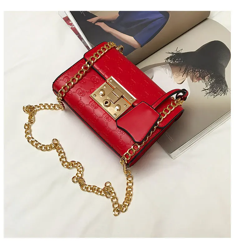Известный бренд роскошные сумки женские сумки дизайнерские буквы сумка на плечо полиуретановый комбинированный Материал женские сумочки - Цвет: Red