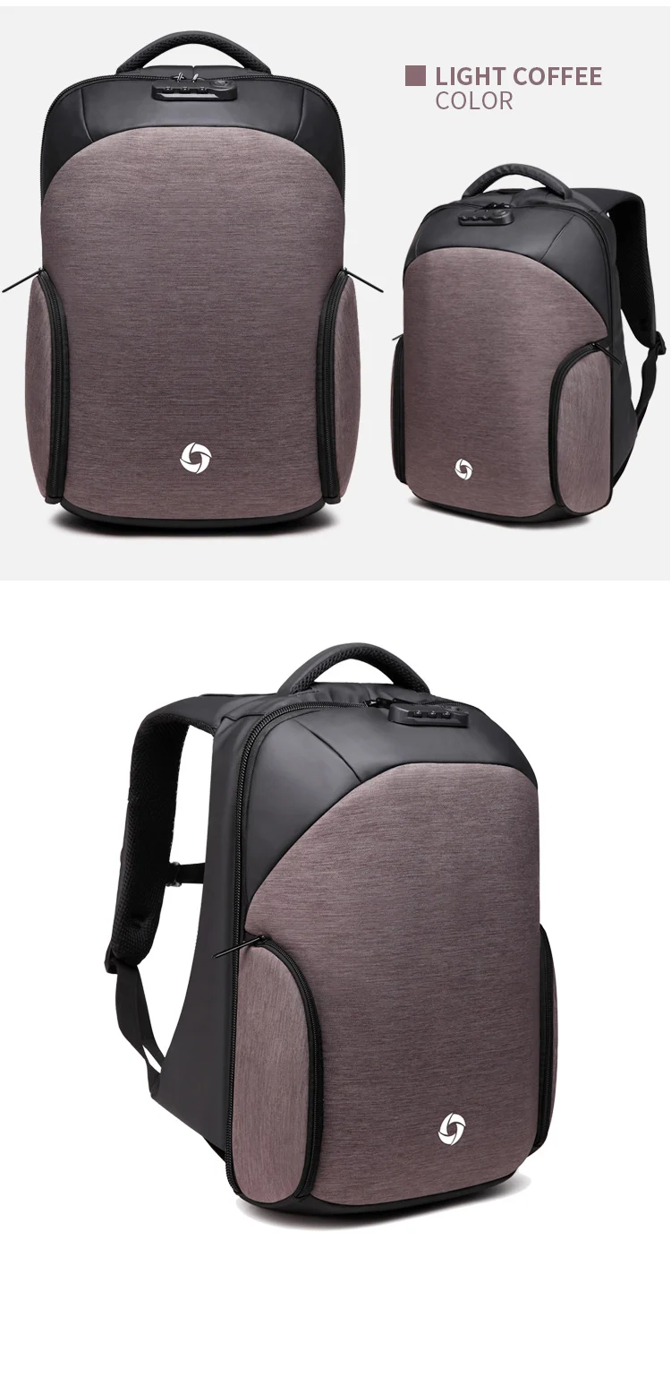 Рюкзак ozuko, водонепроницаемый, мужской, Mochila, внешний, USB, зарядка, 15,6 дюймов, рюкзак для ноутбука, школьный, Повседневный, школьный, анти-вор, рюкзак