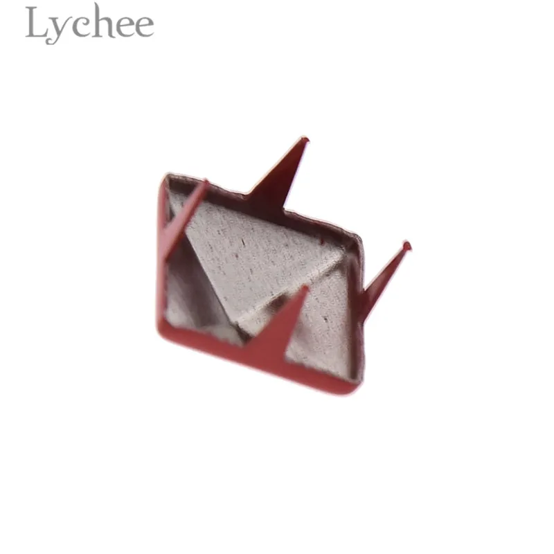 Lychee 100 шт 9 мм в стиле Панк Квадратные Заклепки Красочные Заклепки Шпильки DIY Швейные аксессуары для одежды