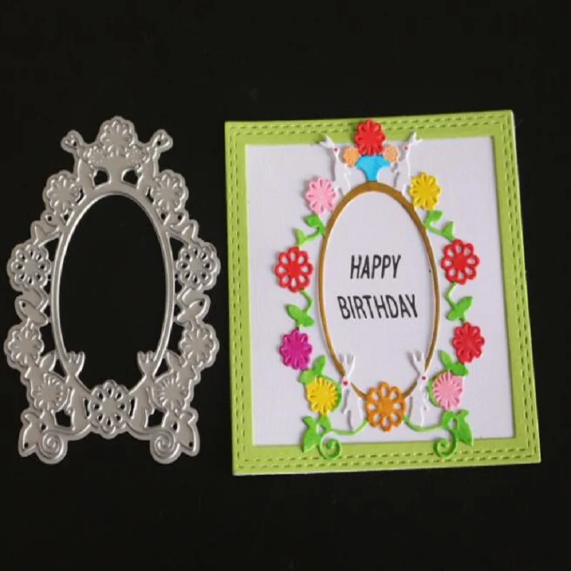 

Glita creatif Flower FRAME Cutting Dies for scrapbooking albulm photo decorative paper card making paper craft dies valentine