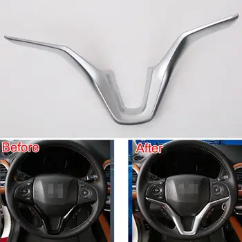 

For Honda HR-V HRV Vezel 2014 2015 2016 2017 2018 1pc ABS Steering Wheel Panel Insert Trim Cover Chrome Decorative Accessories
