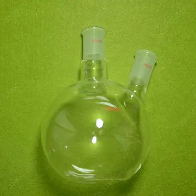 Flat Bottom Flask,1000ML,2 Neck,24/40,Two Neck,lab Glassware 24/40