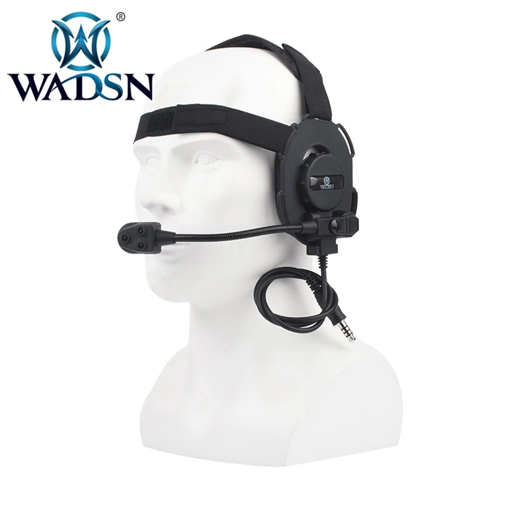 WADSN тактическая гарнитура наушники яркий светильник микрофон для BOWMAN III EVO III гарнитура с ярким страйкбольным микрофоном WZ069