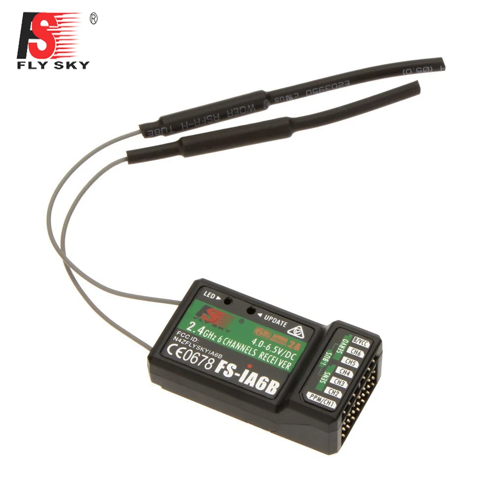 2 4G Flysky 6CH FS iA6B Rc приемник PPM выход с портом iBus совместимый i4 i6 i10 RC передатчик i4|rc