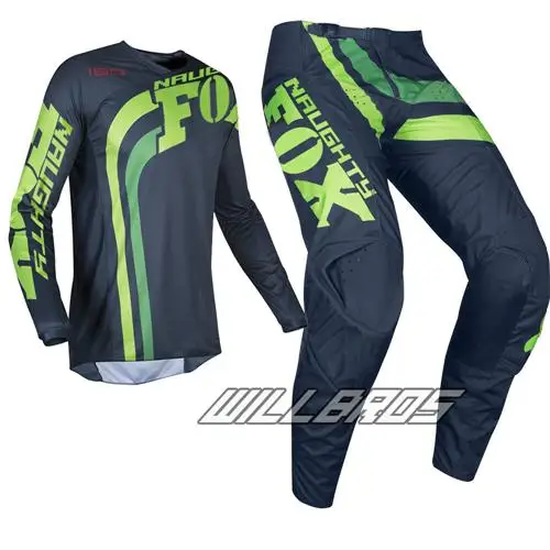 

2019 NAUGHTY Fox MX 180 Cota Men's Jersey & Pant Combo Motocross Motorbike Dirt Bike Off-road ATV BMX Gear Set Team riding suit