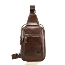 Известный Дизайн Для мужчин Груди Сумка из натуральной кожи сумка на слинг Сумочка Для мужчин crossbody сумка Грудь пакет Досуг Для мужчин женские сумки