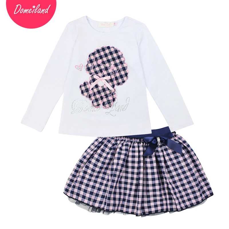 2017 Fashion spring brand domeiland Children clothing Outfits 2pcs Kids