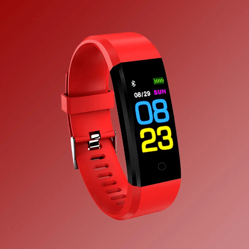 Спортивный Браслет, Смарт-часы для детей, детские часы для девочек и мальчиков, Смарт-часы Wach, брендовые фитнес-трекер, умные часы, детские подарки - Цвет: red