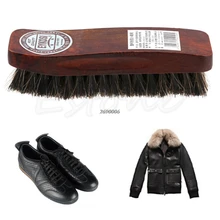 Для 11,11 коричневой щетиной конский волос Профессиональный обуви блеск полировка щетка деревянная