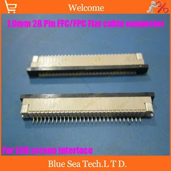 

Free Shipping 20pcs FPC/FFC connector cable socket 28 pin 1.0mm connector for LCD screen interface of DVD/MP3/PDA/Phone ect.ROHS