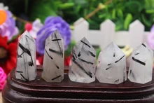 5PCS 108 grams of natural quartz crystal black hair crystal healing magic wand point A2 цена 5PCS 108 grams of natural quartz crystal black hair crystal healing magic wand point A2 цены онлайн