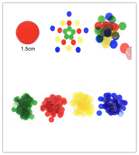 50 шт. PRO граф фишки для бинго, маркеры для бинго игровые карты 2 см 4 цвета высокое качество