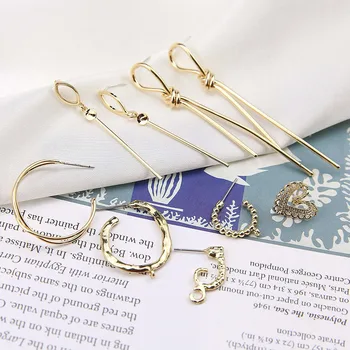 

DIY handmade jewelry accessories personality irregular shape love ear nail ear ring ear pendant material