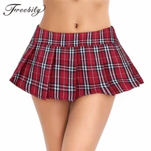 Сексуальная Красная плиссированная мини-юбка в клетку для школьниц, модные костюмы, сексуальные юбки-пачки для клуба, вечерние мини-юбки, клубная одежда