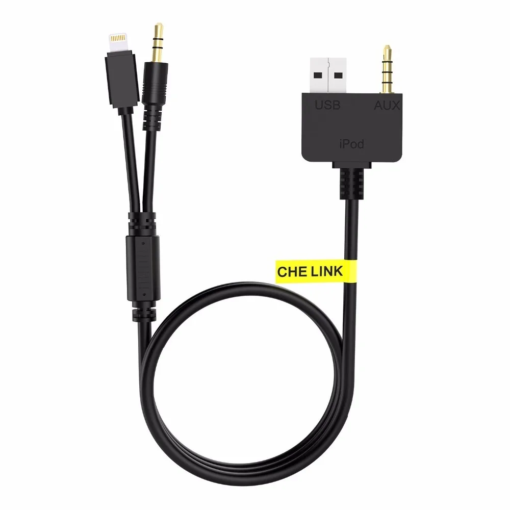 Кабель зарядный CHELINK 3 5 мм с музыкальным интерфейсом AUX USB для KIA Hyundai подходит Iphone