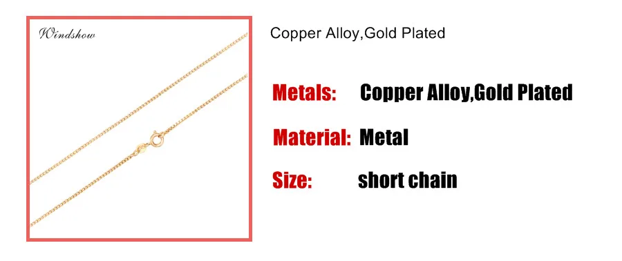 Windshow 10 видов стилей золотой цвет звенья цепи Короткие колье ожерелья женщины девушки, дети, ребенок ювелирные изделия без никеля 35 см 14in
