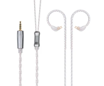 

TRN V10 3.5MM Plug 2 Pin MMCX Upgraded Plated Silver Copper Cable Use for TRN V10 V20 V40 V60 ZS10 ZS6 ZST ZSR ZSA ES4