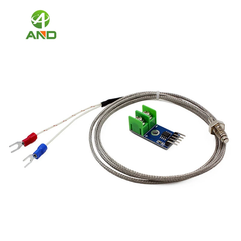 2 Sondes Thermocouples Type K - Plage Jusqu'à 800°C - Longueur Câble 1 Mètre (3.3 Pieds)