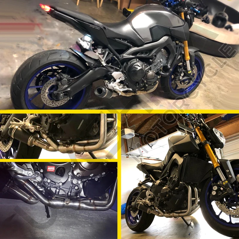 Выхлопных газов для Yamaha MT 09 FZ 2013 2020 SP 2017 XSR900 2016 до мотоцикл выхлопной глушитель