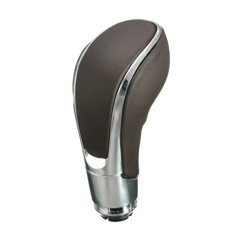 KOWELL-Brown-PU-Leather-Automatic-Transmission-Gear-Shift-Knob-for-Opel-Vauxhall-Insignia-AT-Shifter-Lever