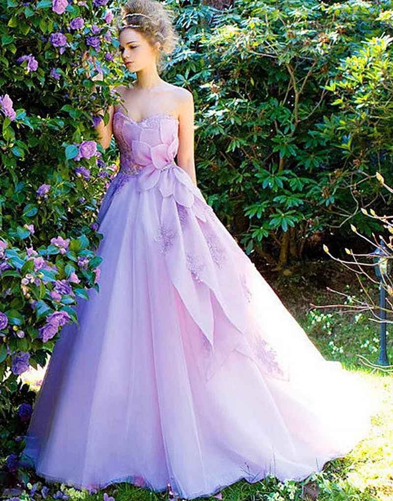 lavender purple wedding dresses