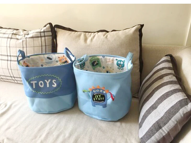Маленький Монстр ведро для хранения игрушек вышивка корзина для мелочей Детская бытовая сумка для хранения корзина для хранения игрушек коробка для хранения