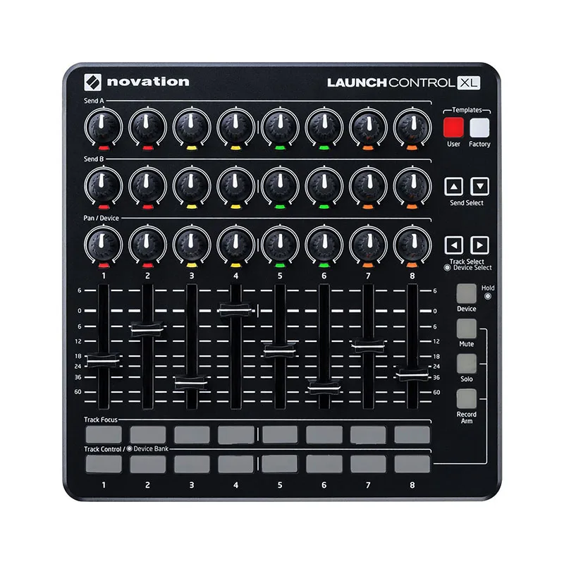 Novation launch управление XL MIDI Управление клавиатурой Лер микшер восемь изрезанных фейдеров 16 многоцветных кнопок DJ сценическое представление