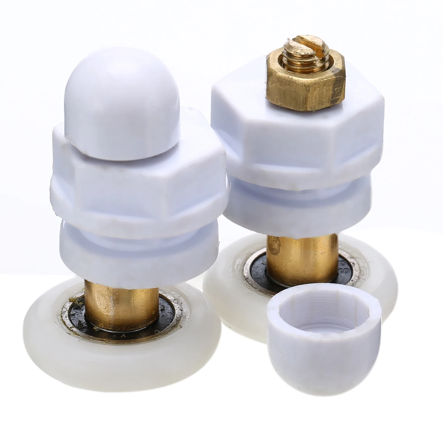 4Pcs/Set Dia Partiality Shower Bath Door Rollers Runners Wheels Pulleys Long Lasting Easy Glide Rollers 25mm
