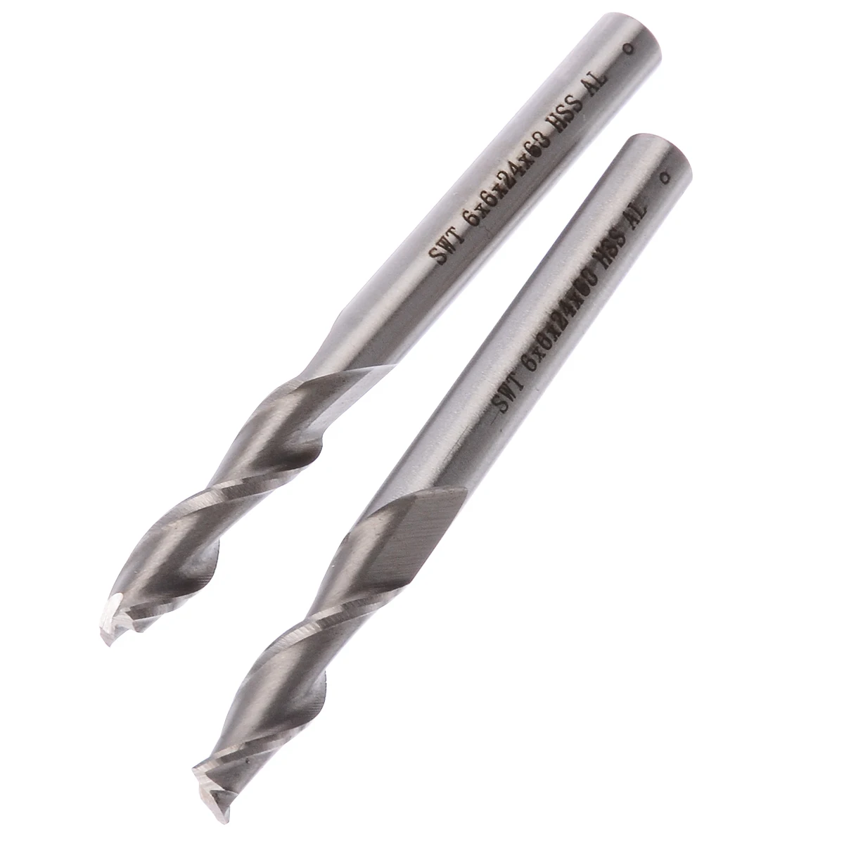 5Pcs 2 Flute End Mill Set 6mm Shank Extended HSS & Aluminium CNC Milling Cutter Bit Kit