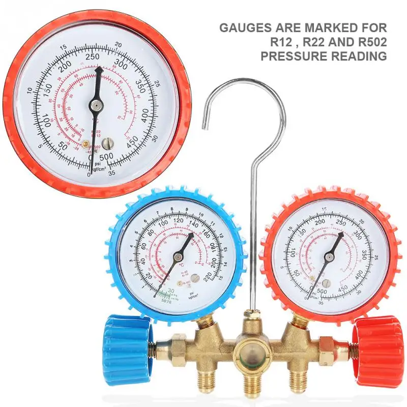 Precise Refrigerant Air Conditioning Tools AC Diagnostic Manifold Gauge