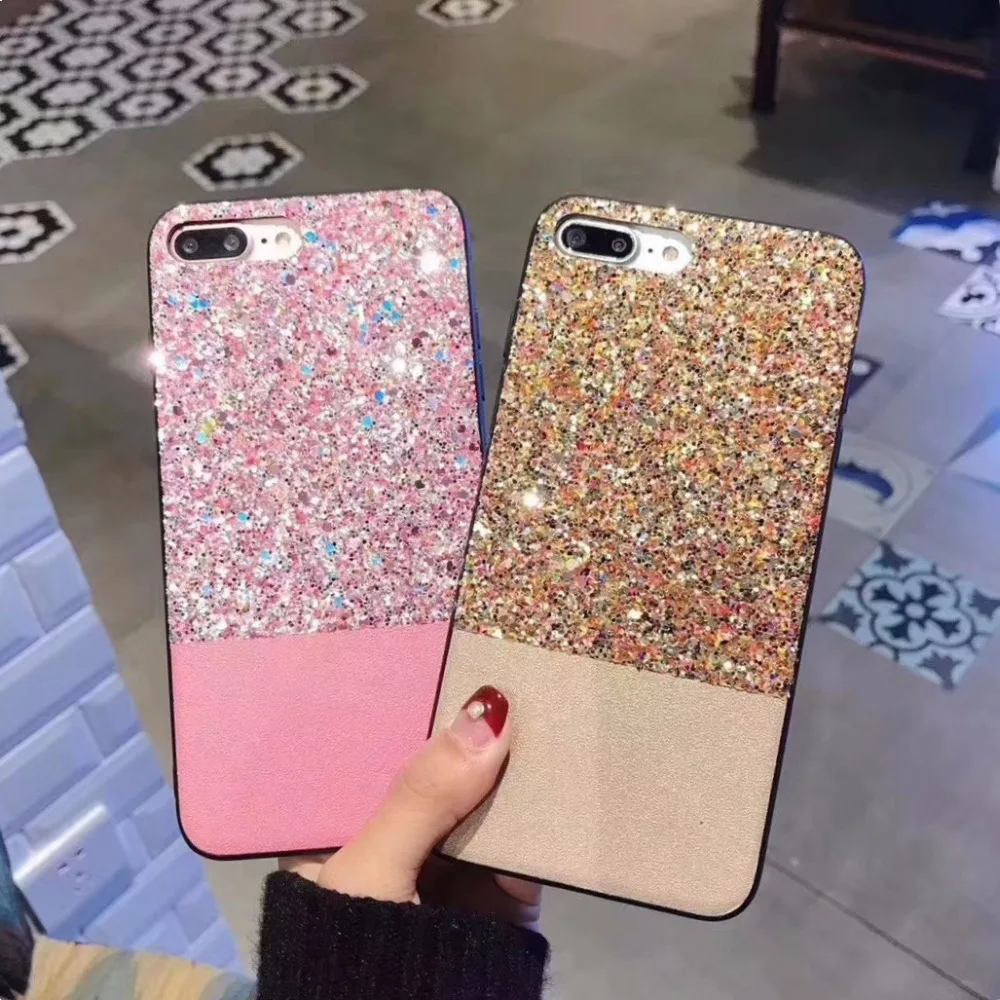 Модный Блестящий чехол для телефона iPhone 7 7plus 6 6s 8 Plus X роскошный мягкий из ТПУ |