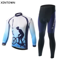 XINTOWN Мужская спортивная одежда велосипед Открытый длинный рукав набор трикотажных брюк велосипед Велоспорт дышащий велосипед спортивная одежда
