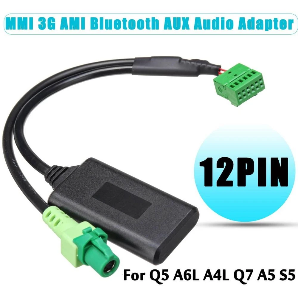 Te Uitreiken Gelijk Mmi 3g Ami 12-pin Bluetooth Aux Cable Adapter Wireless Audio Input For Audi  Q5 A6 A4 Q7 A5 S5 - Cables, Adapters & Sockets - AliExpress