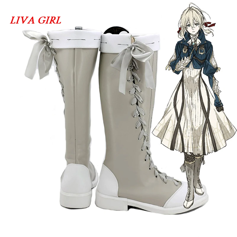 Violet Evergarden Cosplay Shoes Violet Evergarden Boots Customer Size Made Anime Cosplay