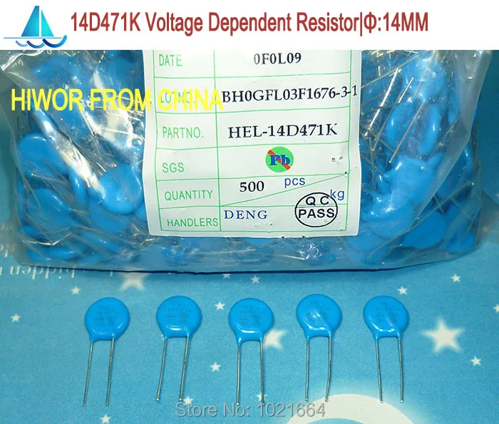 (50pcs/lot)(Varistor) 14D471K Voltage Dependent Resistors, VDR VSR ...