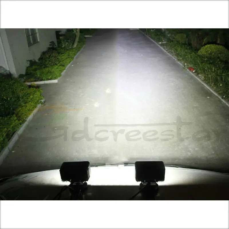 

6LED Square Spot Flood Beam 18W 12V 24V Work Light Flood Lamp Offroad Car Truck Boat Fog Driving Lights 1350lumens