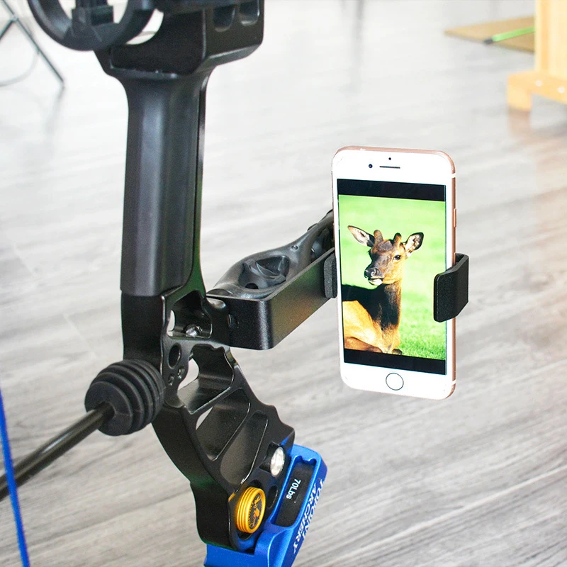 

Aluminum Bow-Mount Smartphone Phone Holder Bracket for Compound Recurve Bow Archery Hunting Shooting