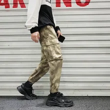 Повседневные камуфляжные брюки с карманами, свободные мужские треники из хлопка, брюки, Осенние военные моющиеся комбинезоны, брюки, мужские спортивные штаны M-2XL