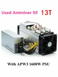 Используется BITMIAN S9 13TH/S с APW3 1600 W Asic Bitcoin БТД Шахтер AntMiner S9 16nm BTC шахтер экономические чем WhatsMiner M3 M3X