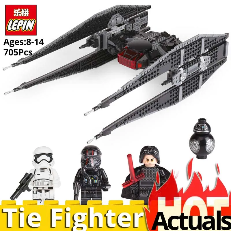 

Lepin 05127 New Tie Fighter Model Set 705Pcs as legoinglys Star Plan Wars 75179 Building Blocks Bricks Funny Toys Birthday Gift