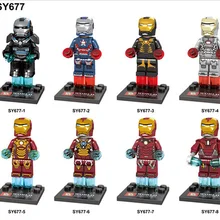 120 шт. SY677 Marvel DC супер герой Одиночная распродажа фигурка Мститель Железный человек строительные блоки игрушки